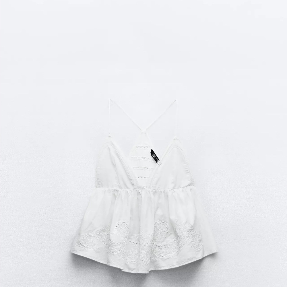 Zara White Lace Tank Top